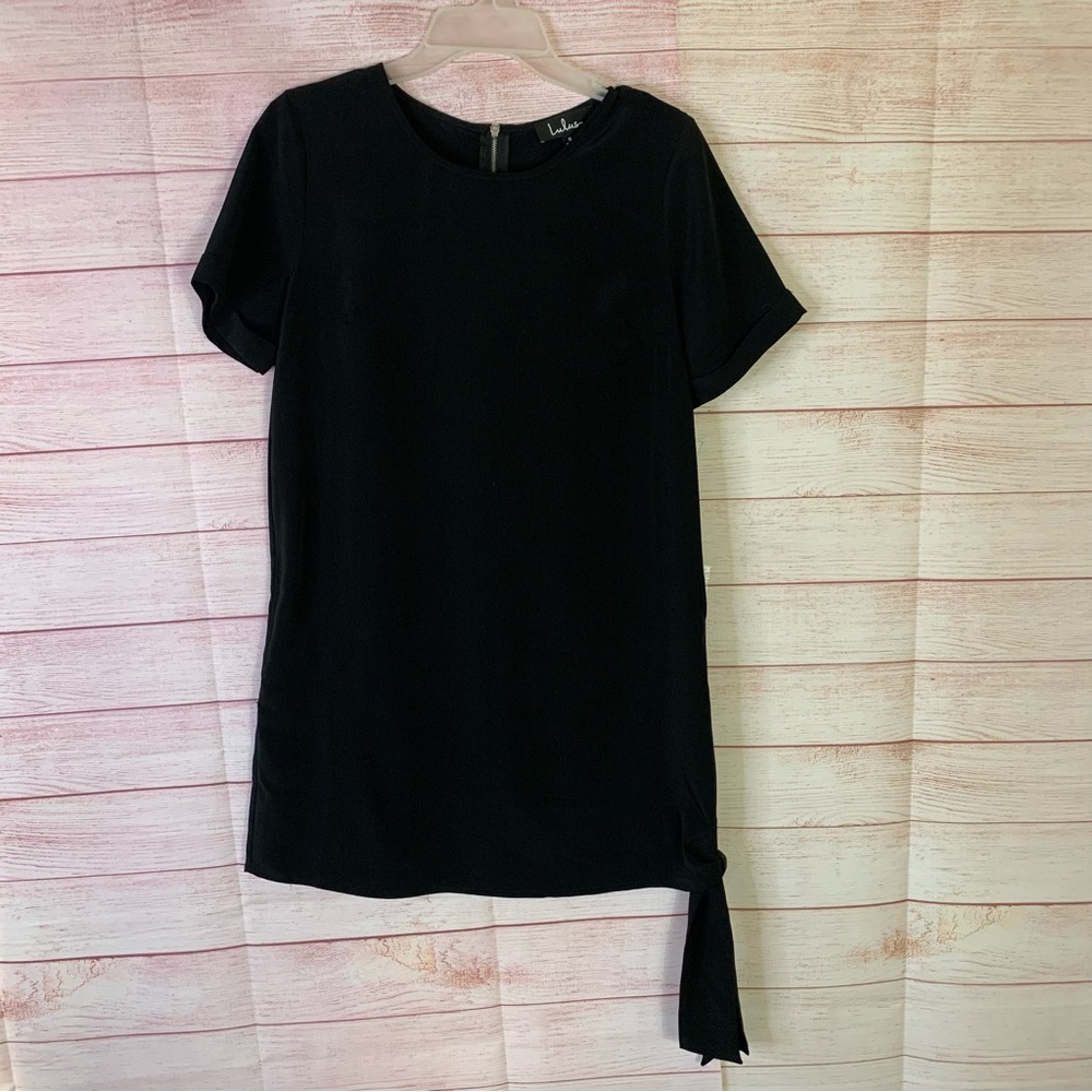 Lulu’s Black Dress with‎ Hem Tie Size Small